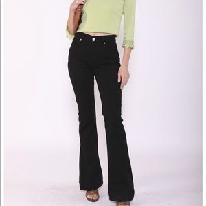 REVICE VENUS FLARES / JET BLACK WASH STAR JEAN